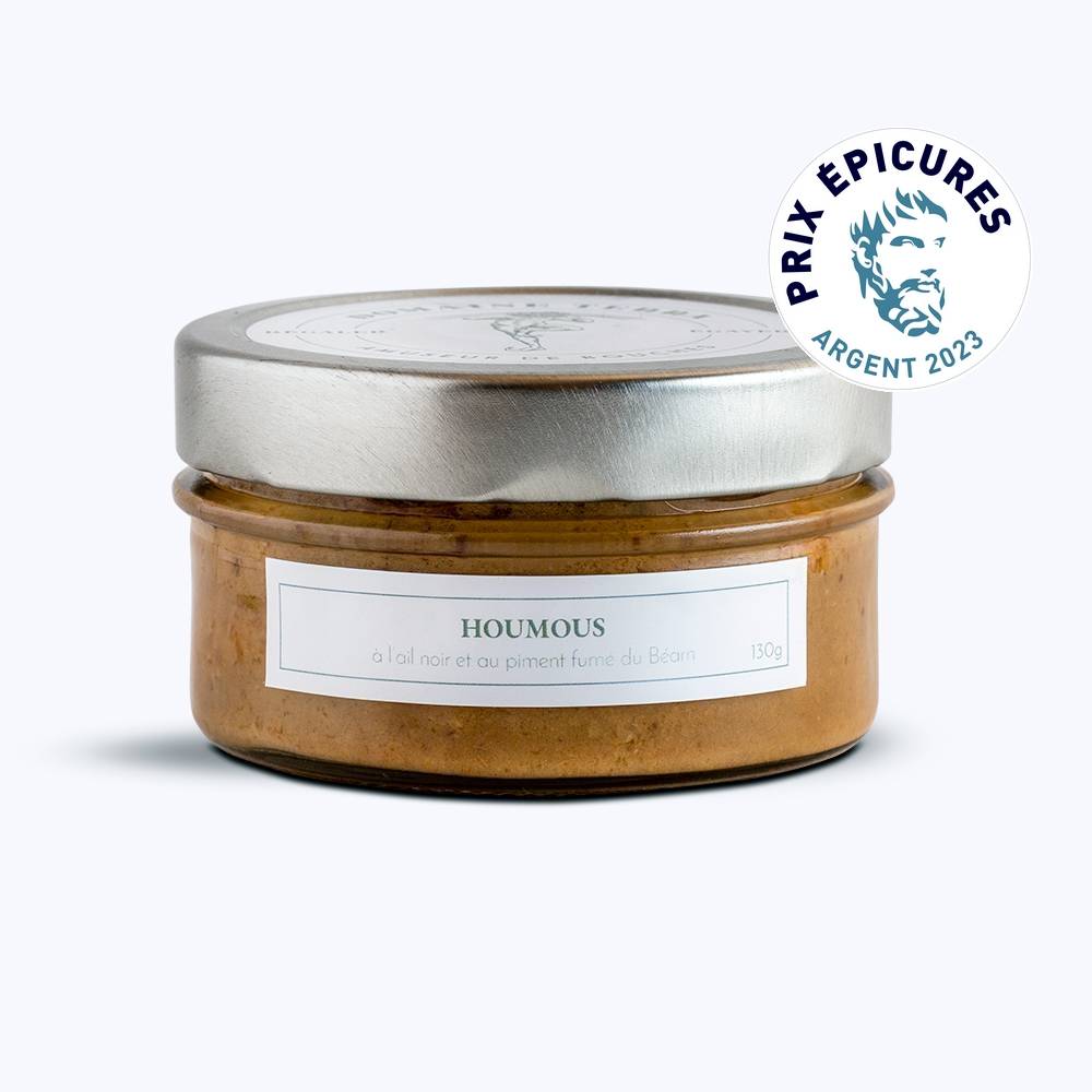 Houmous à l’ail noir et au piment fumé du Béarn 130g.