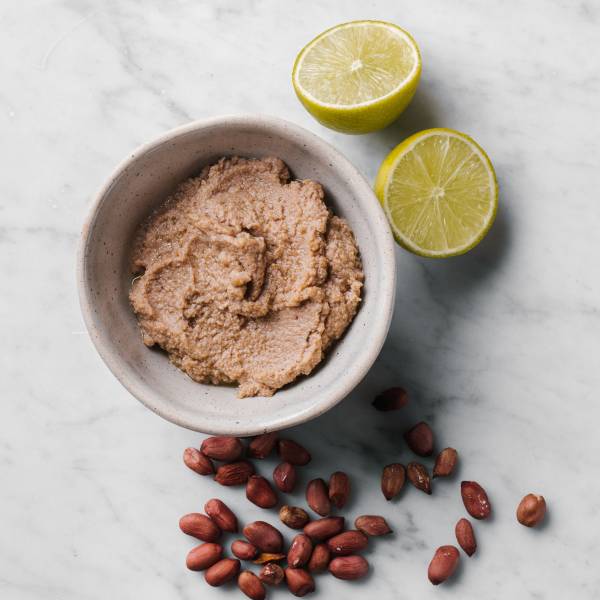 Pâte de cacahuètes au citron vert et poivre sauvage 130g.